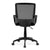 Beta – Medium Back Mesh Chair with Contoured Back and Upholstered Black Fabric Seat with Waterfall Front