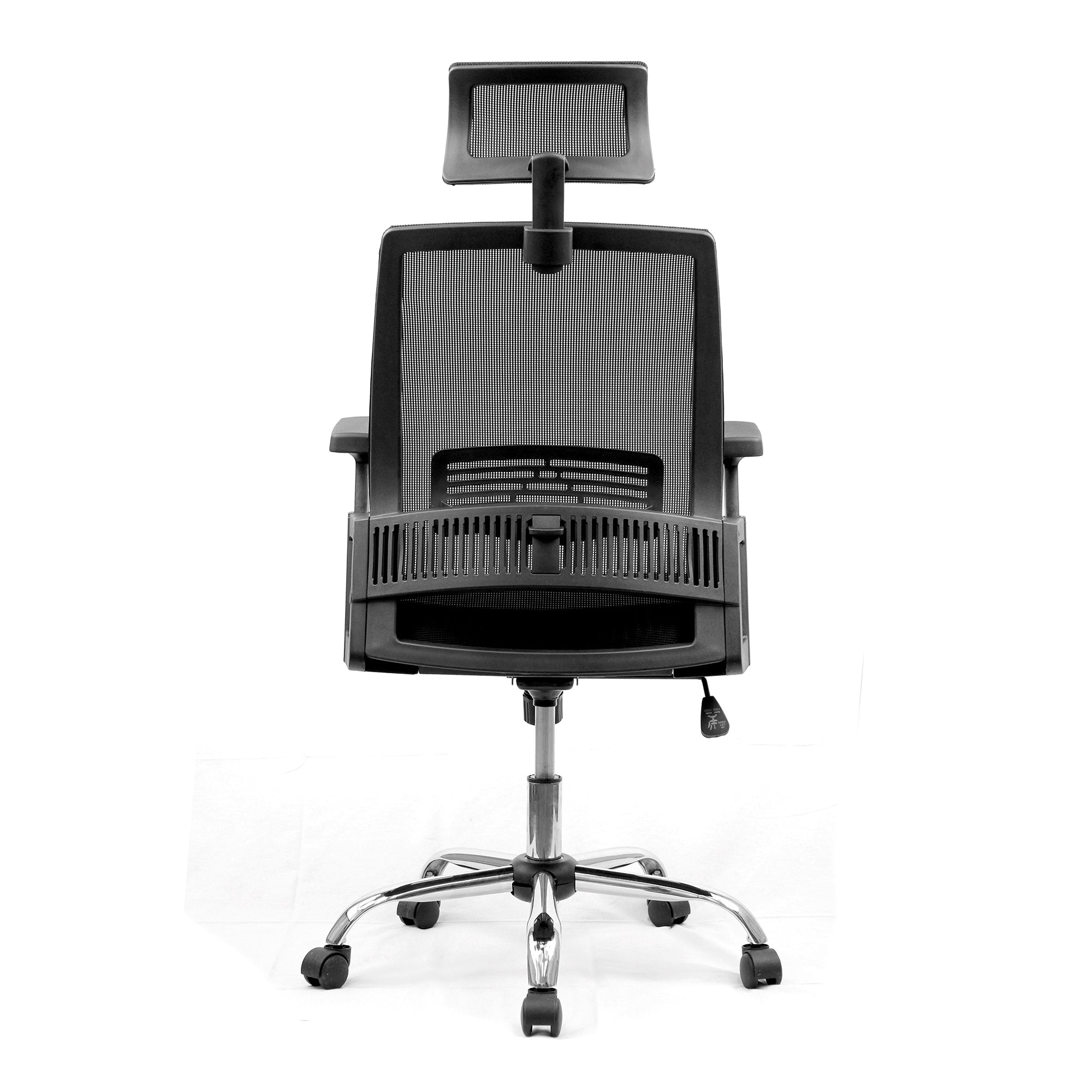 Alpha – High Back Mesh Chair with Headrest and Chrome Base