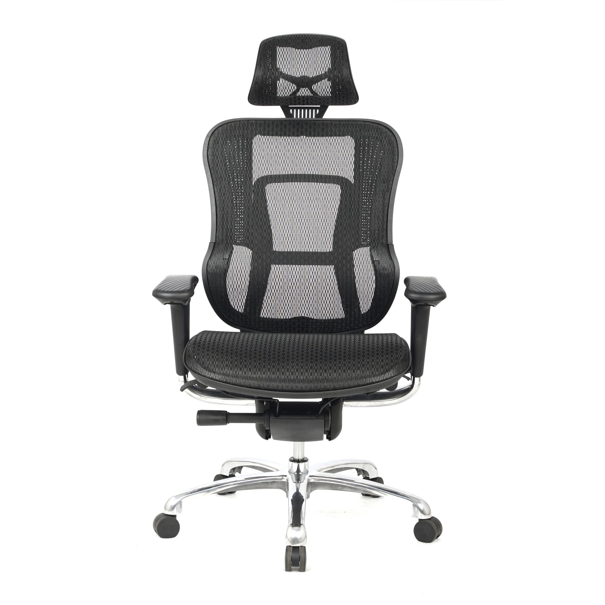 Aztec – High Back Synchronous Mesh Designer Executive Chair with Adjustable Headrest and Chrome Base