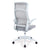 Romsey – High Back Designer Mesh Back Chair with Fabric Seat, White Frame, White Base and Folding Arms