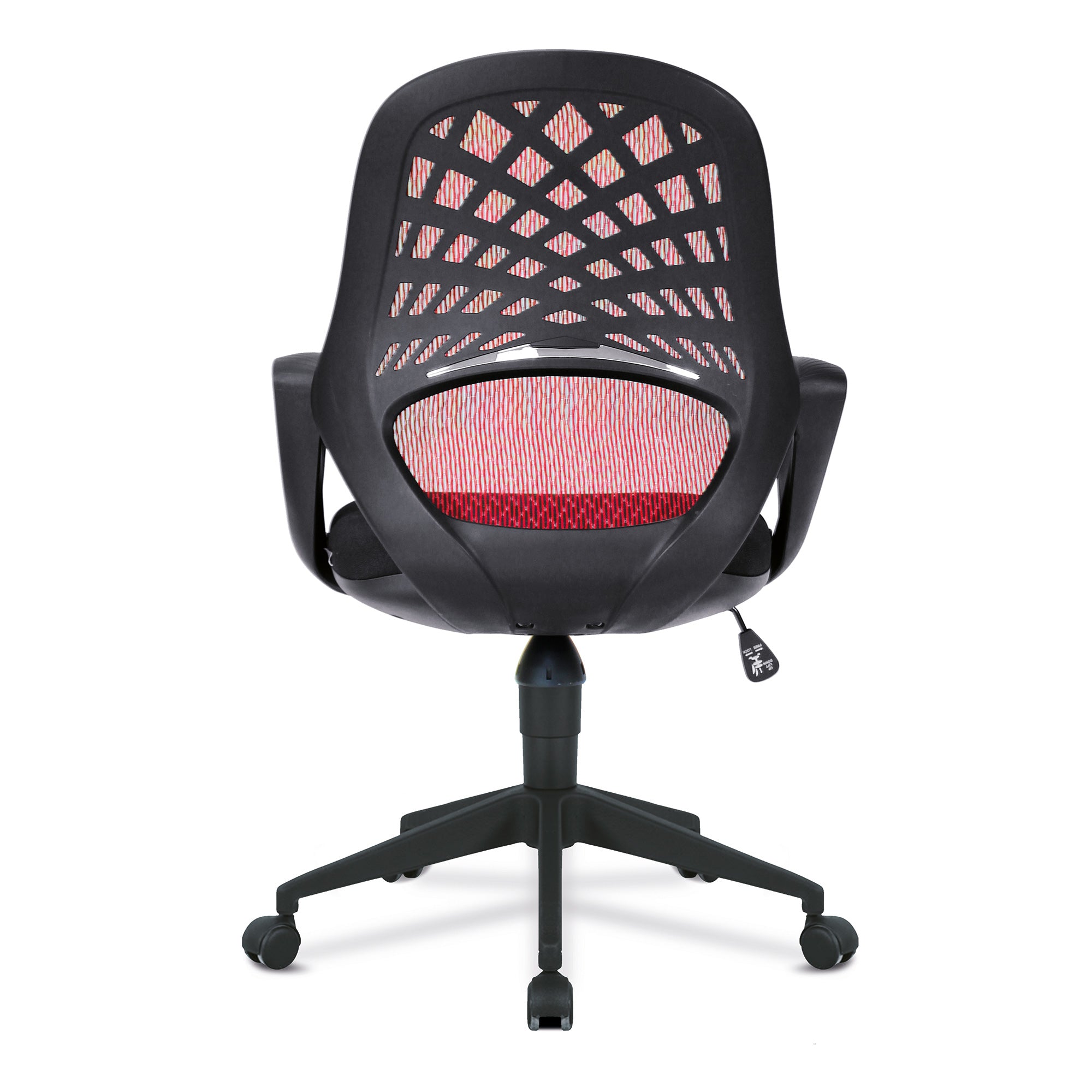 Lattice – Mesh Back Operator Armchair with Fluted Black Nylon Base