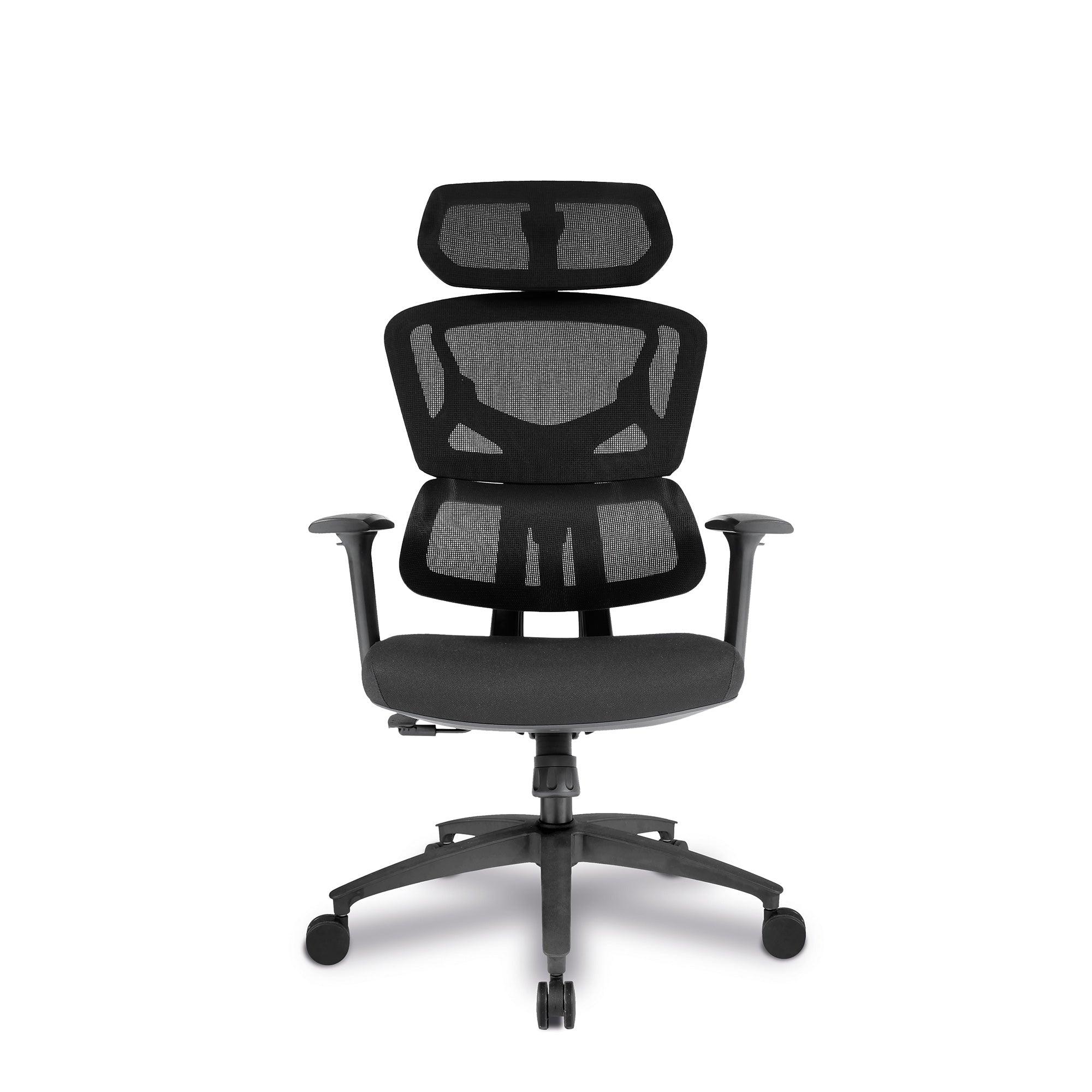 Trinity - Ergonomic High Back Mesh Chair with Multi Adjustable Headrest, Lumbar Support and Height Adjustable Arms