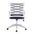 Spyro - Designer Mesh Armchair with White Frame and Detailed Back Panelling