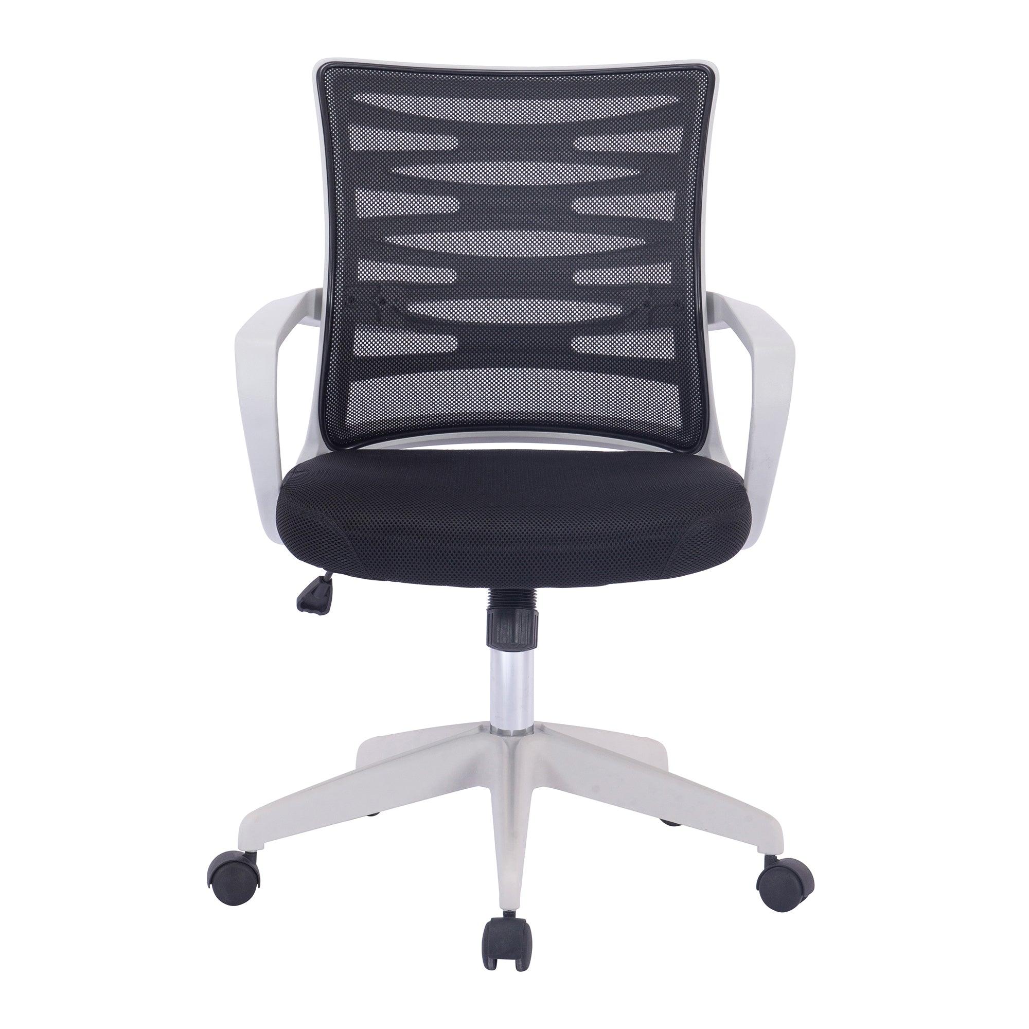 Spyro - Designer Mesh Armchair with White Frame and Detailed Back Panelling