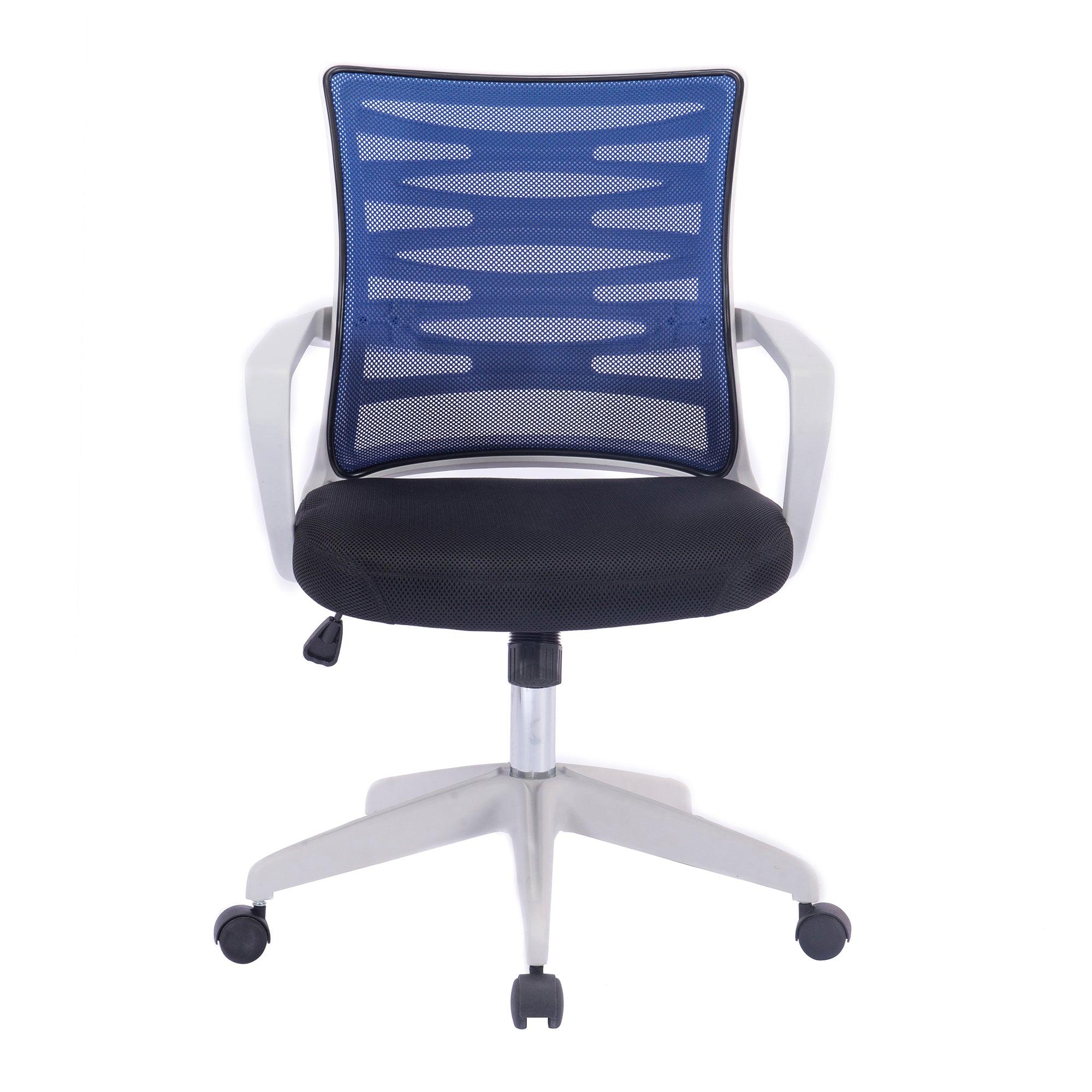 Spyro - Designer Mesh Armchair with White Frame and Detailed Back Panelling