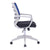 Spyro - Designer Mesh Armchair with White Frame and Detailed Back Panelling