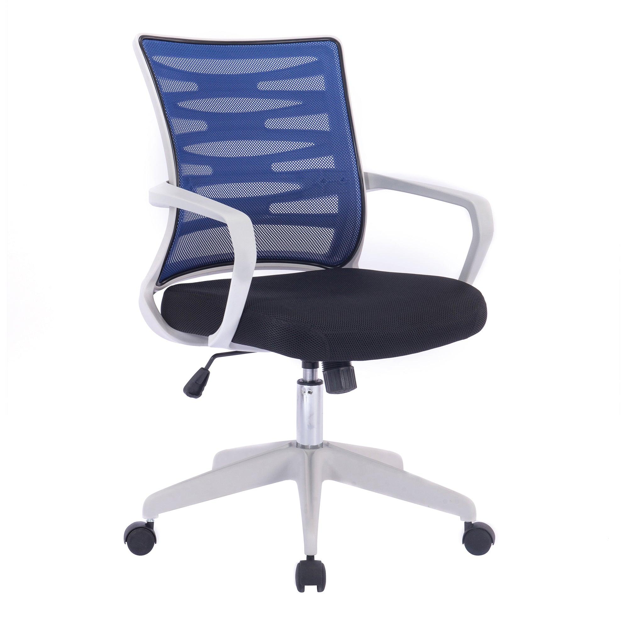 Spyro - Designer Mesh Armchair with White Frame and Detailed Back Panelling