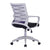 Spyro - Designer Mesh Armchair with White Frame and Detailed Back Panelling