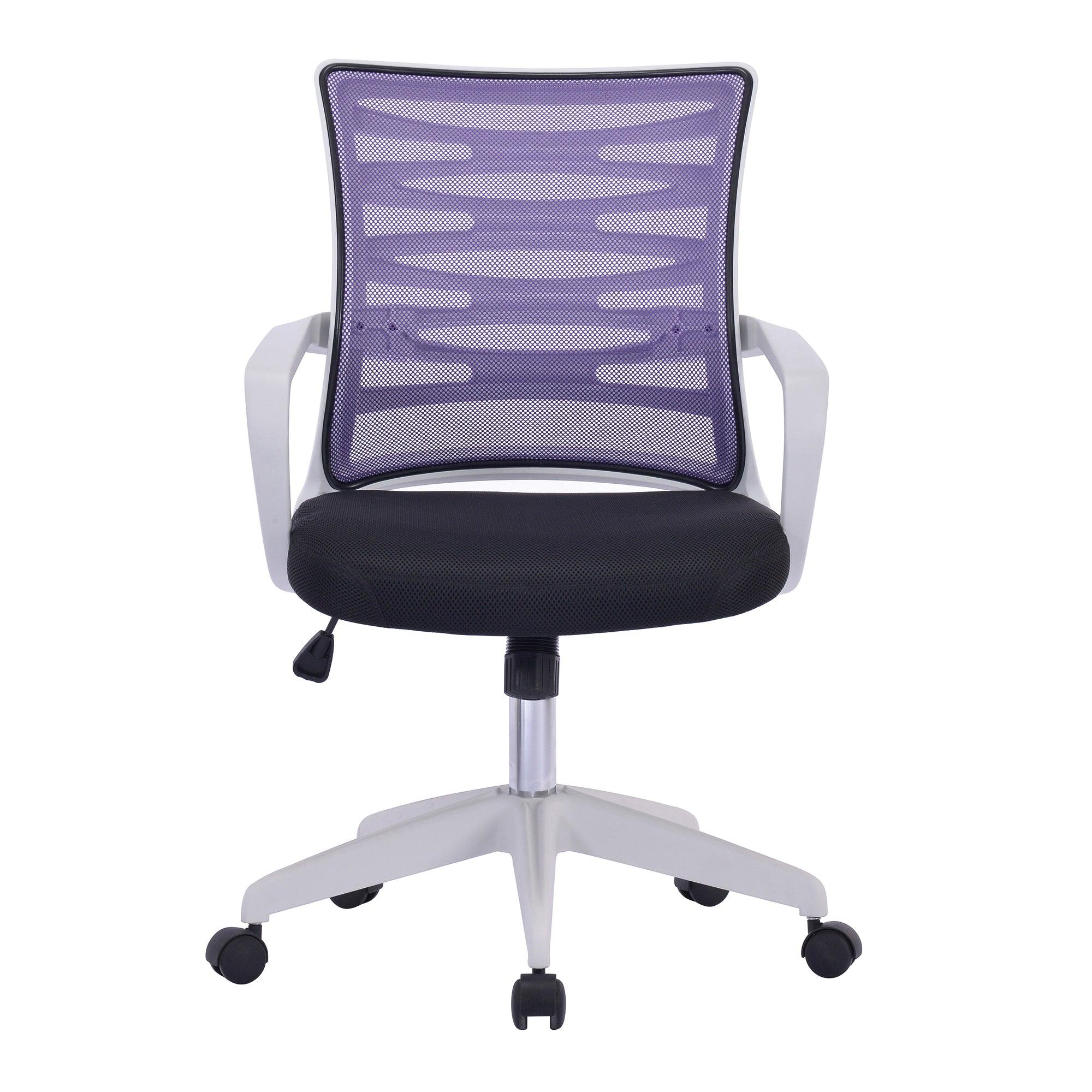 Spyro - Designer Mesh Armchair with White Frame and Detailed Back Panelling