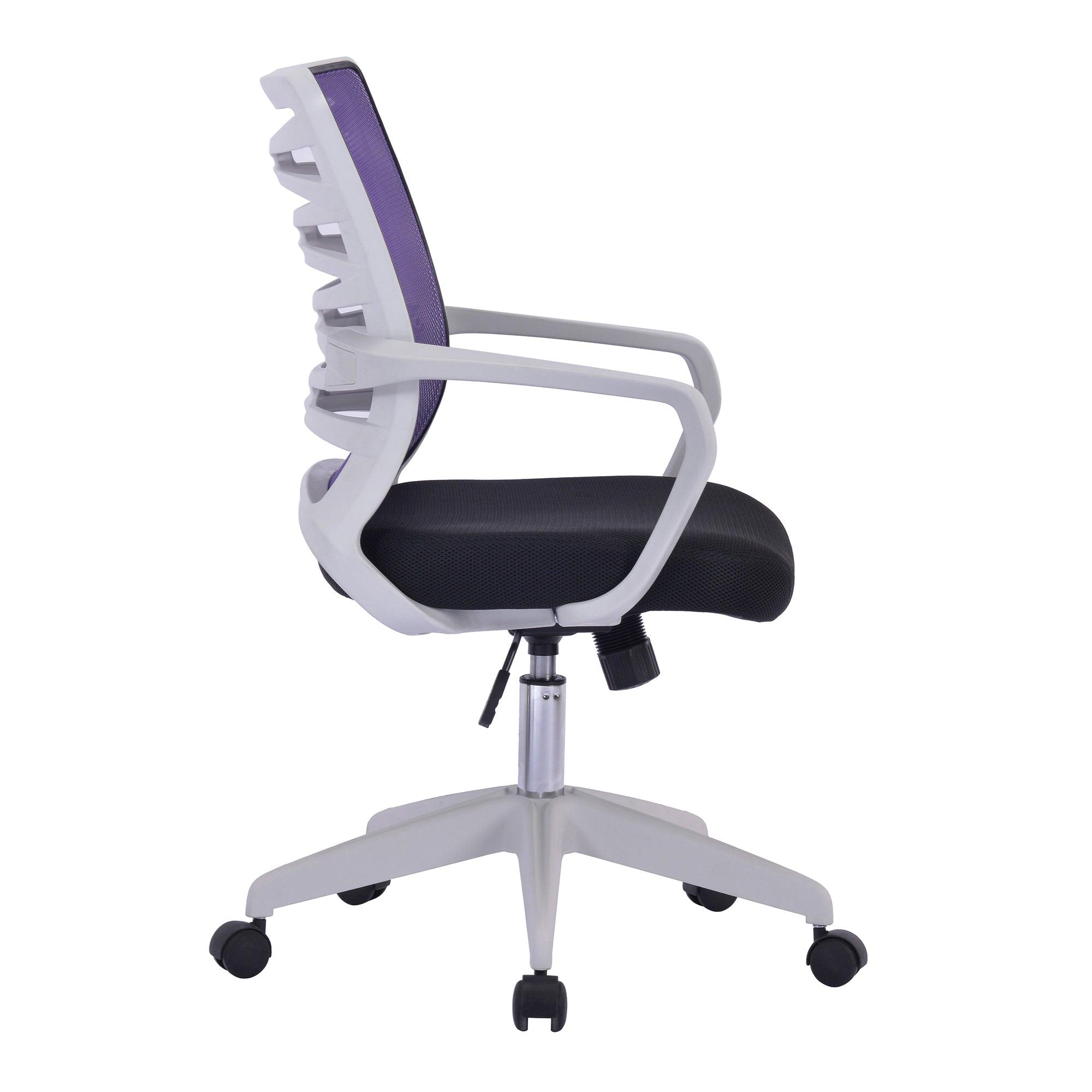 Spyro - Designer Mesh Armchair with White Frame and Detailed Back Panelling