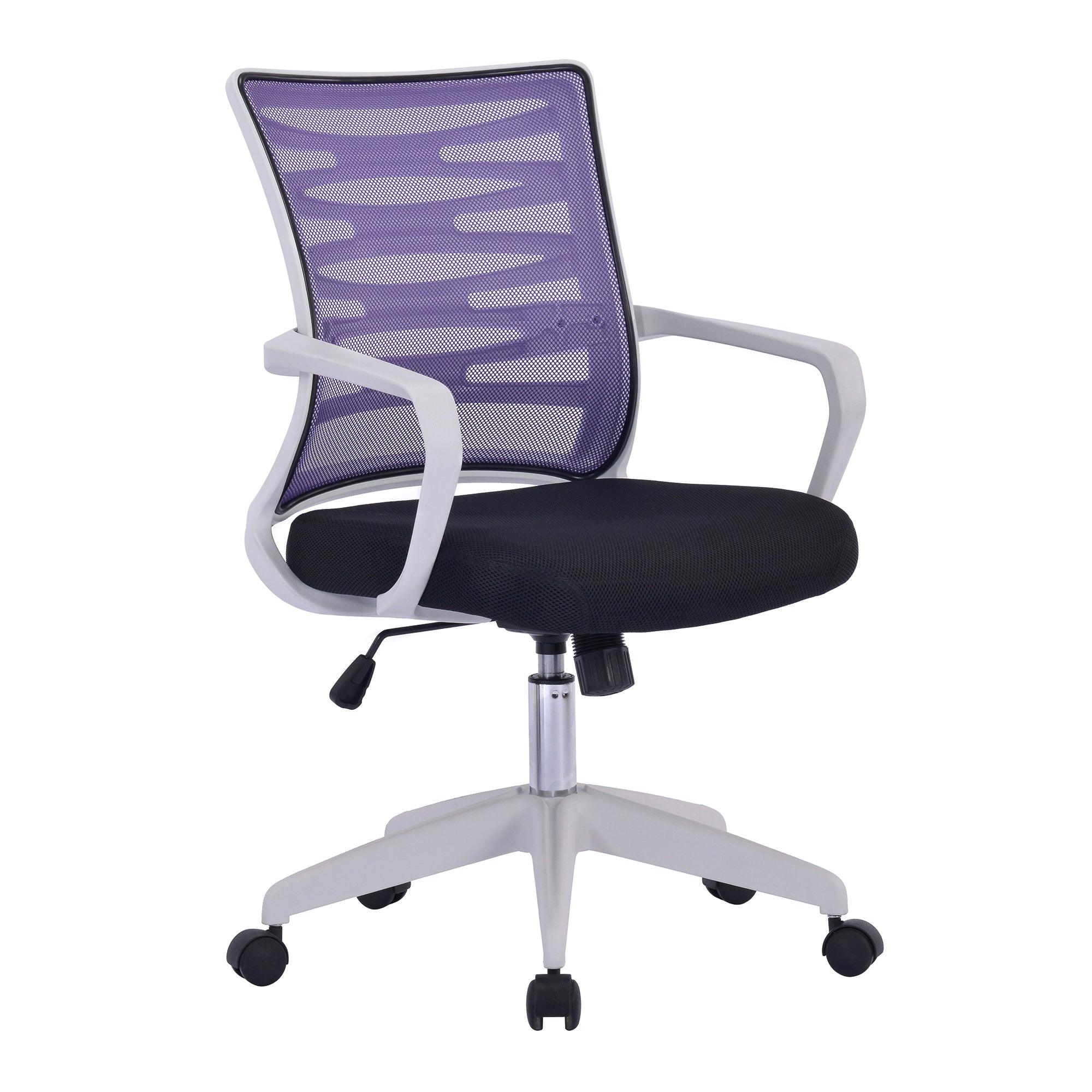 Spyro - Designer Mesh Armchair with White Frame and Detailed Back Panelling