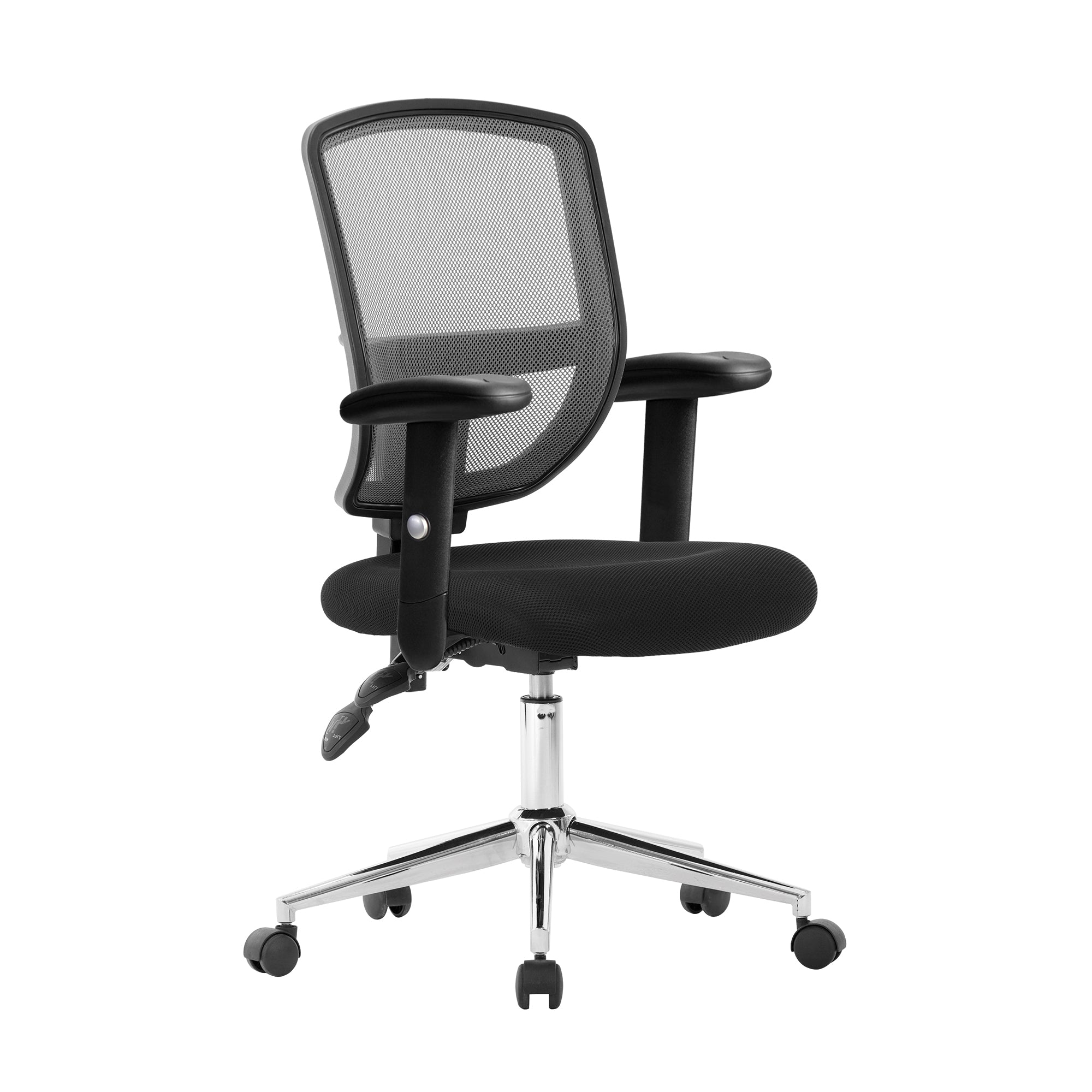 Nexus – Medium Back Two Tone Designer Mesh Operator Chair with Sculptured Lumbar, Spine Support and Height Adjustable Arms