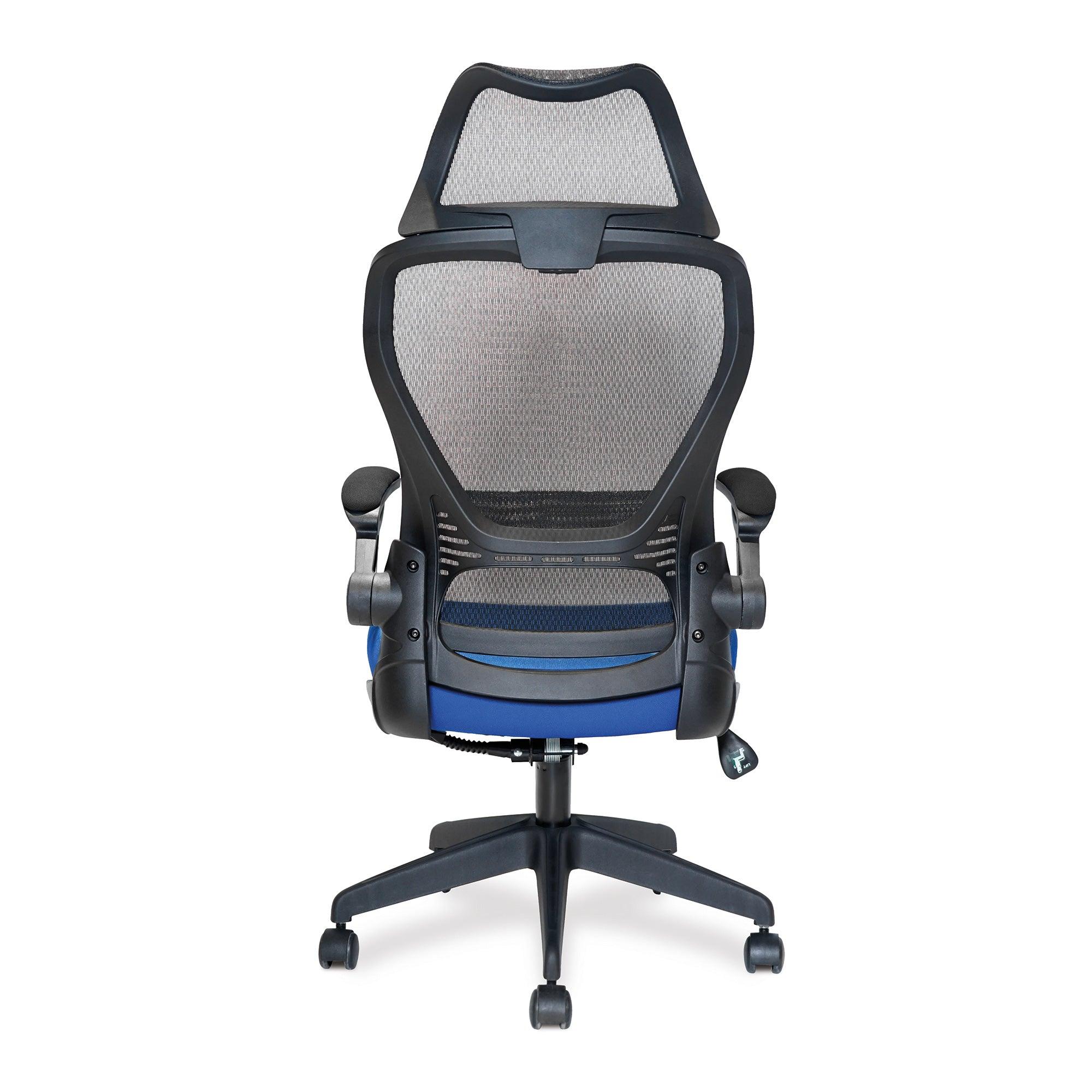 Canis – High Back Mesh Chair with Moulded Seat Foam, Folding Arms and Optional Headrest