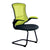 Luna - Designer Medium Back Two Tone Mesh Cantilever Chair with Black Shell, Black Frame and Folding Arms