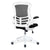 Luna - Designer Medium Back Mesh Chair with White Shell and Folding Arms