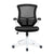 Luna - Designer Medium Back Mesh Chair with White Shell and Folding Arms