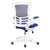 Luna - Designer Medium Back Mesh Chair with White Shell and Folding Arms