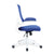 Luna - Designer Medium Back Mesh Chair with White Shell and Folding Arms