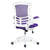 Luna - Designer Medium Back Mesh Chair with White Shell and Folding Arms