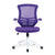 Luna - Designer Medium Back Mesh Chair with White Shell and Folding Arms