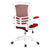 Luna - Designer Medium Back Mesh Chair with White Shell and Folding Arms