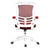 Luna - Designer Medium Back Mesh Chair with White Shell and Folding Arms