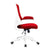 Luna - Designer Medium Back Mesh Chair with White Shell and Folding Arms