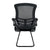 Luna - Designer Medium Back Mesh Cantilever Chair with Black Shell, Black Frame and Folding Arms