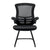 Luna - Designer Medium Back Mesh Cantilever Chair with Black Shell, Black Frame and Folding Arms