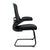 Luna - Designer Medium Back Mesh Cantilever Chair with Black Shell, Black Frame and Folding Arms