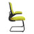 Luna - Designer Medium Back Mesh Cantilever Chair with Black Shell, Black Frame and Folding Arms