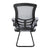 Luna - Designer Medium Back Mesh Cantilever Chair with Black Shell, Black Frame and Folding Arms