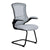 Luna - Designer Medium Back Mesh Cantilever Chair with Black Shell, Black Frame and Folding Arms