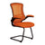 Luna - Designer Medium Back Mesh Cantilever Chair with Black Shell, Black Frame and Folding Arms