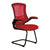 Luna - Designer Medium Back Mesh Cantilever Chair with Black Shell, Black Frame and Folding Arms