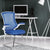 Luna - Designer Medium Back Mesh Cantilever Chair with White Shell, Chrome Frame and Folding Arms