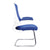 Luna - Designer Medium Back Mesh Cantilever Chair with White Shell, Chrome Frame and Folding Arms