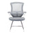 Luna - Designer Medium Back Mesh Cantilever Chair with White Shell, Chrome Frame and Folding Arms