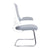 Luna - Designer Medium Back Mesh Cantilever Chair with White Shell, Chrome Frame and Folding Arms