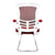 Luna - Designer Medium Back Mesh Cantilever Chair with White Shell, Chrome Frame and Folding Arms