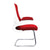 Luna - Designer Medium Back Mesh Cantilever Chair with White Shell, Chrome Frame and Folding Arms