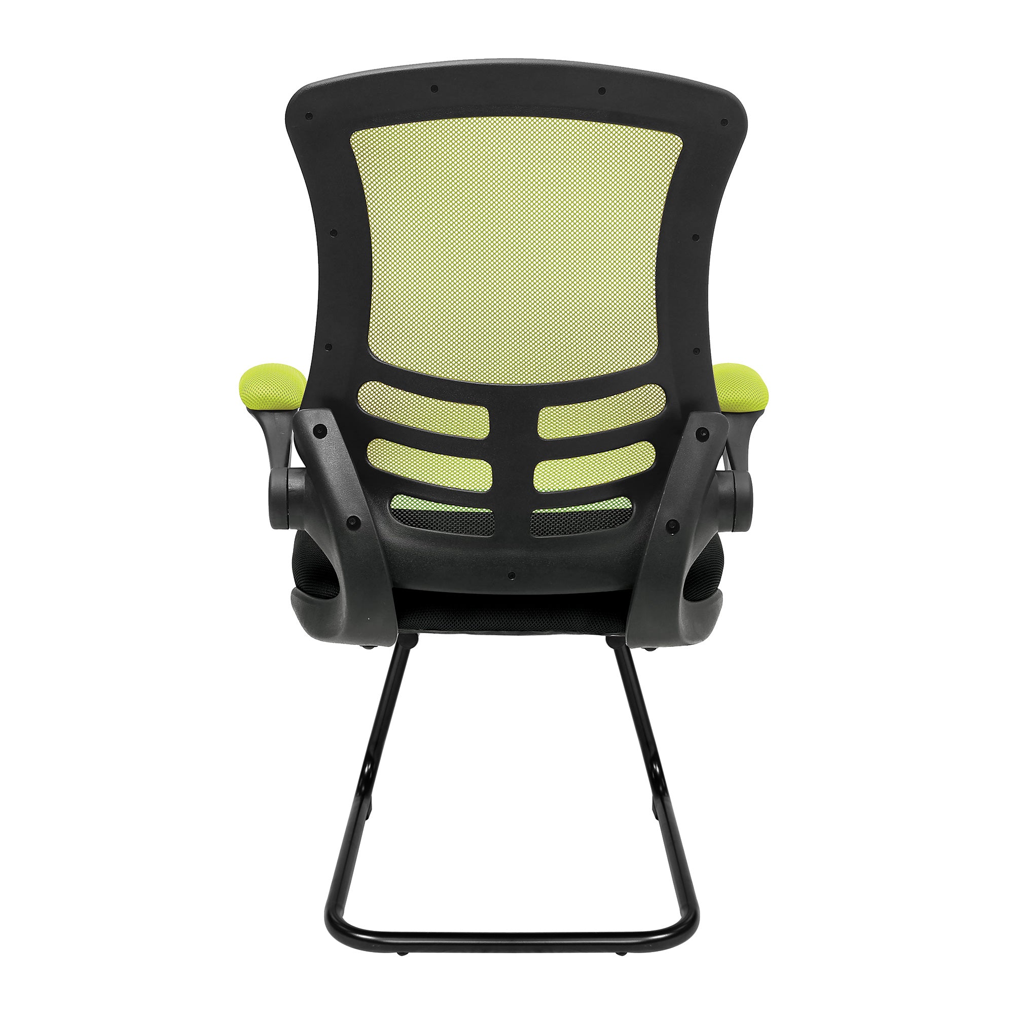 Luna – Designer Medium Back Two Tone Mesh Chair with Folding Arms