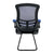 Luna - Designer Medium Back Two Tone Mesh Cantilever Chair with Black Shell, Black Frame and Folding Arms