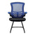 Luna - Designer Medium Back Two Tone Mesh Cantilever Chair with Black Shell, Black Frame and Folding Arms