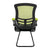 Luna - Designer Medium Back Two Tone Mesh Cantilever Chair with Black Shell, Black Frame and Folding Arms