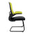 Luna - Designer Medium Back Two Tone Mesh Cantilever Chair with Black Shell, Black Frame and Folding Arms