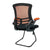 Luna - Designer Medium Back Two Tone Mesh Cantilever Chair with Black Shell, Black Frame and Folding Arms