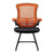 Luna - Designer Medium Back Two Tone Mesh Cantilever Chair with Black Shell, Black Frame and Folding Arms