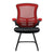 Luna - Designer Medium Back Two Tone Mesh Cantilever Chair with Black Shell, Black Frame and Folding Arms