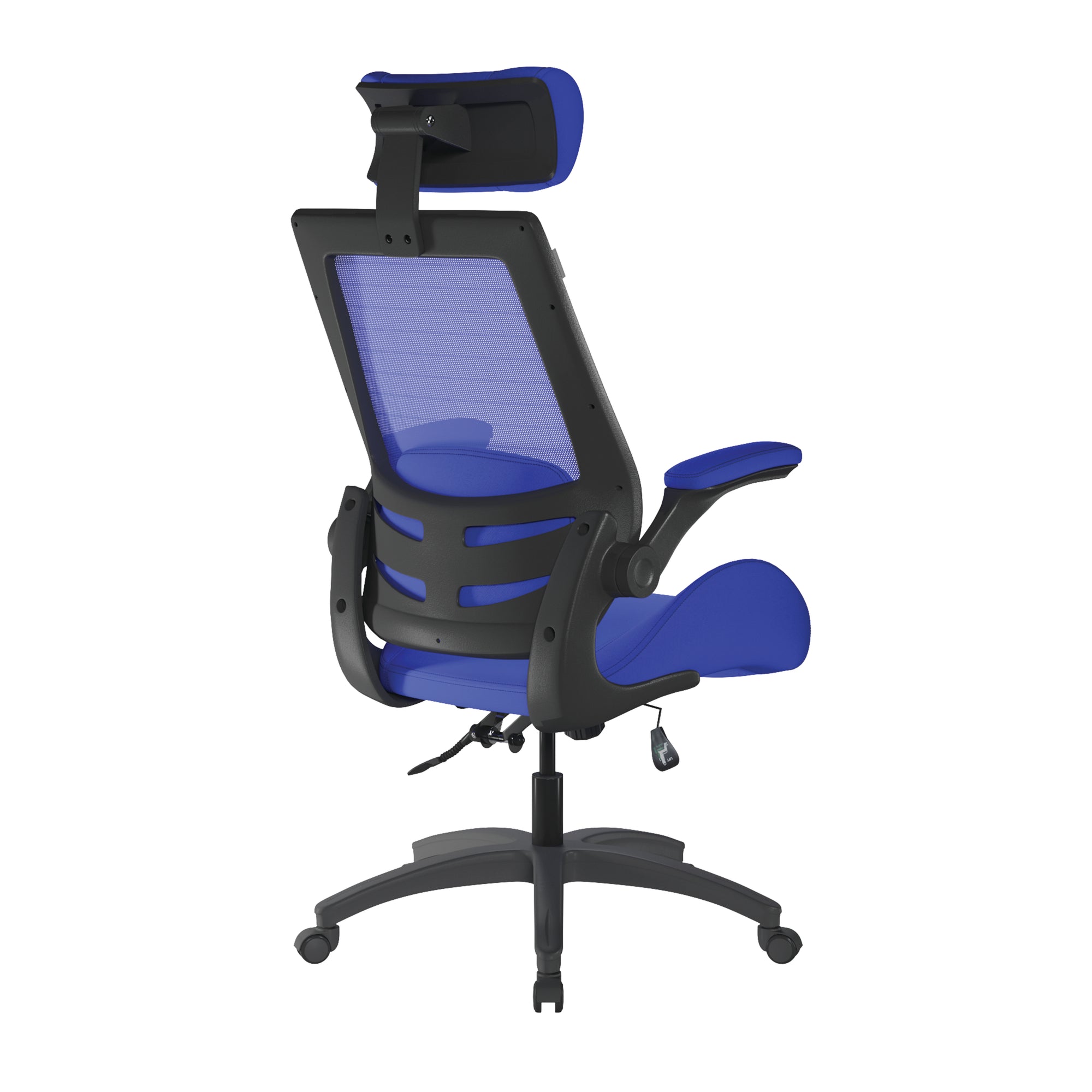 Resolute – High Back Mesh Chair with High Weight Capacity, Deep Moulded Seat Foam, Folding Arms and Optional Headrest